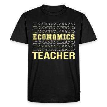 Économiste economie professeur d’économie cadeau - T-shirt Premium bio Homme - noir - Devant - Nico (187cm)