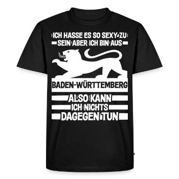 Baden und Badner sexy lustiger Spruch - Männer Premium Bio T-Shirt - Schwarz - Vorne - Nico (187cm)