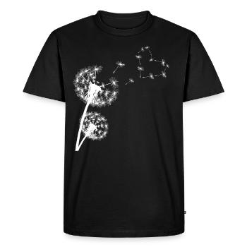 Pissenlit avec un coeur - T-shirt Premium bio Homme - noir - Devant - Nico (187cm)