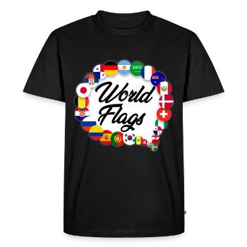 Drapeaux des pays Patrimoine national Ve patriotique - T-shirt Premium bio Homme - noir - Devant - Nico (187cm)