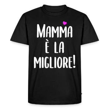 Mamma È La Migliore - Men's Premium Organic T-Shirt - black - Front - Nico (187cm)