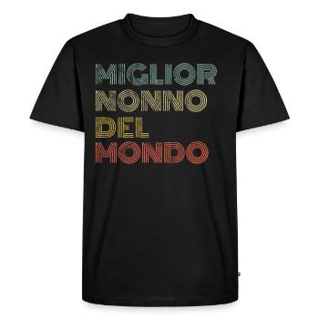 Miglior Nonno Del Mondo - Men's Premium Organic T-Shirt - black - Front - Nico (187cm)