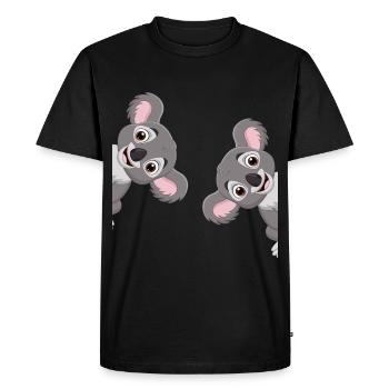 Koala - T-shirt Premium bio Homme - noir - Devant - Nico (187cm)