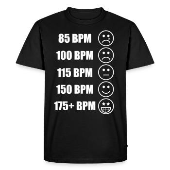 Gabber Hakken Uptempo Fun Gift - Men's Premium Organic T-Shirt - black - Front - Nico (187cm)