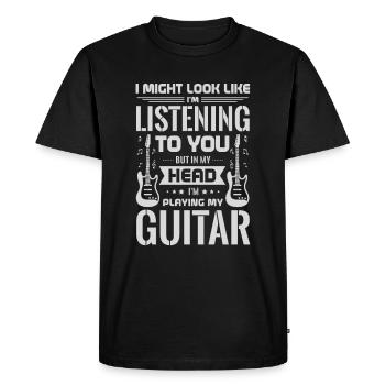 Guitar Design for a Guitar player - Männer Premium Bio T-Shirt - Schwarz - Vorne - Nico (187cm)