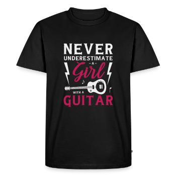 Guitar Design for a Guitar player - Men's Premium Organic T-Shirt - black - Front - Nico (187cm)