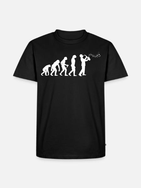 Saxofoon Sax Jazz saxofoon - Mannen Premium Bio T-shirt - zwart