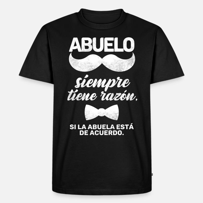 Abuelo - Männer Premium Bio T-Shirt - Schwarz