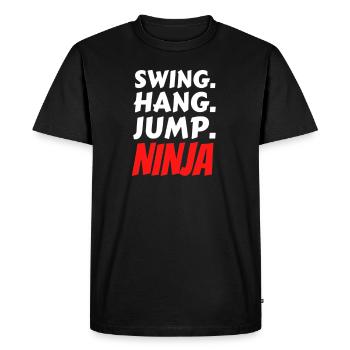 Warrior Education Training Ninja Youth Warrior Ki - T-shirt Premium bio Homme - noir - Devant - Nico (187cm)
