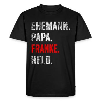 Franke Papa Franconian Father Father's Day Upper Franconia L - Men's Premium Organic T-Shirt - black - Front - Nico (187cm)