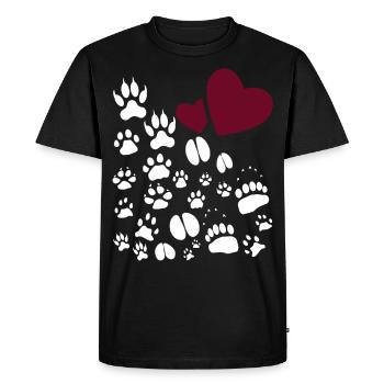 Animaux Amis, Vegan, Végétarien, Amour des animaux, - T-shirt Premium bio Homme - noir - Devant - Nico (187cm)