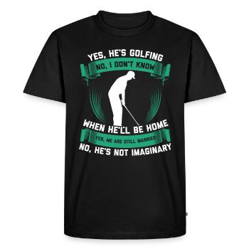Golf | Idée cadeau golfeur golfeur - T-shirt Premium bio Homme - noir - Devant - Nico (187cm)