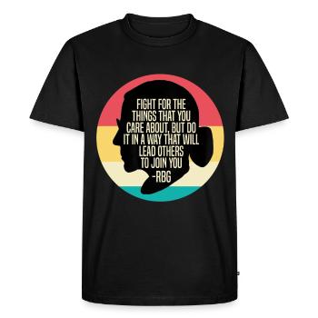 RBG Women's Feminism Notorious Ruth Bader Ginsbu - Men's Premium Organic T-Shirt - black - Front - Nico (187cm)