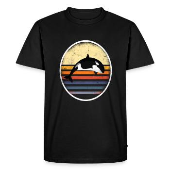 Orques - T-shirt Premium bio Homme - noir - Devant - Nico (187cm)