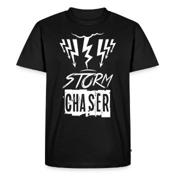 Cadeau Storm Chaser pour les amis de la foudre et du tonnerre - T-shirt Premium bio Homme - noir - Devant - Nico (187cm)