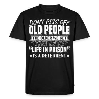 Cadeau de grand-père drôle de grand-père de personnes âgées - T-shirt Premium bio Homme - noir - Devant - Nico (187cm)