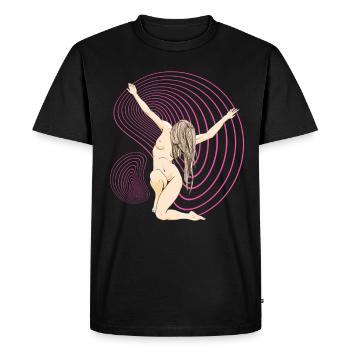 Art érotique femme nue acte explicite - T-shirt Premium bio Homme - noir - Devant - Nico (187cm)