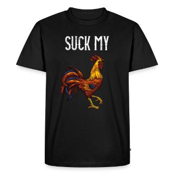 Suce ma bite - T-shirt Premium bio Homme - noir - Devant - Nico (187cm)