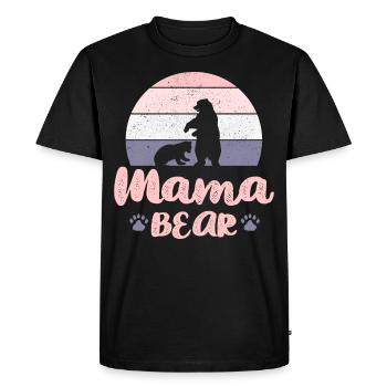 Cadeau maman ours pour maman maman ours - T-shirt Premium bio Homme - noir - Devant - Nico (187cm)