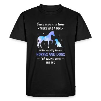 Conception de chien de cheval pour un cavalier et - T-shirt Premium bio Homme - noir - Devant - Nico (187cm)