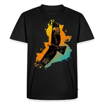 Falconer with falcon gift for falcon friends - Men's Premium Organic T-Shirt - black - Front - Nico (187cm)