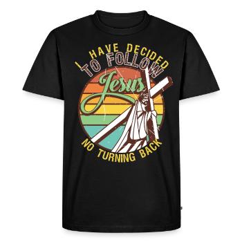 Croyance religieuse chrétienne cool verset biblique de Jésus - T-shirt Premium bio Homme - noir - Devant - Nico (187cm)
