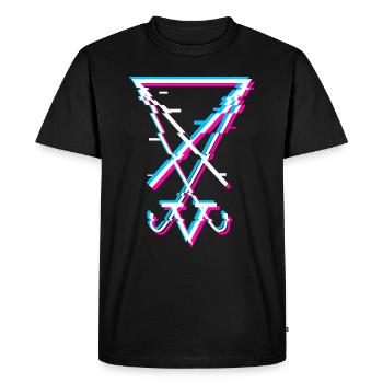 Sigil of Lucifer Esthétique Goth Satanist Gift - T-shirt Premium bio Homme - noir - Devant - Nico (187cm)