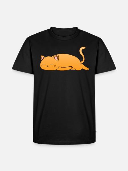Sleeping Cat - Men's Premium Organic T-Shirt - black