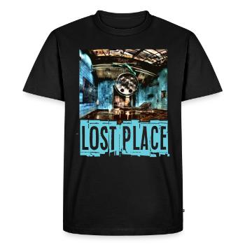 Lost Places Gift Urban Exploration Urbex - Men's Premium Organic T-Shirt - black - Front - Nico (187cm)