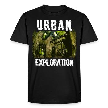 Urban exploration gift for Urbex friends - Men's Premium Organic T-Shirt - black - Front - Nico (187cm)