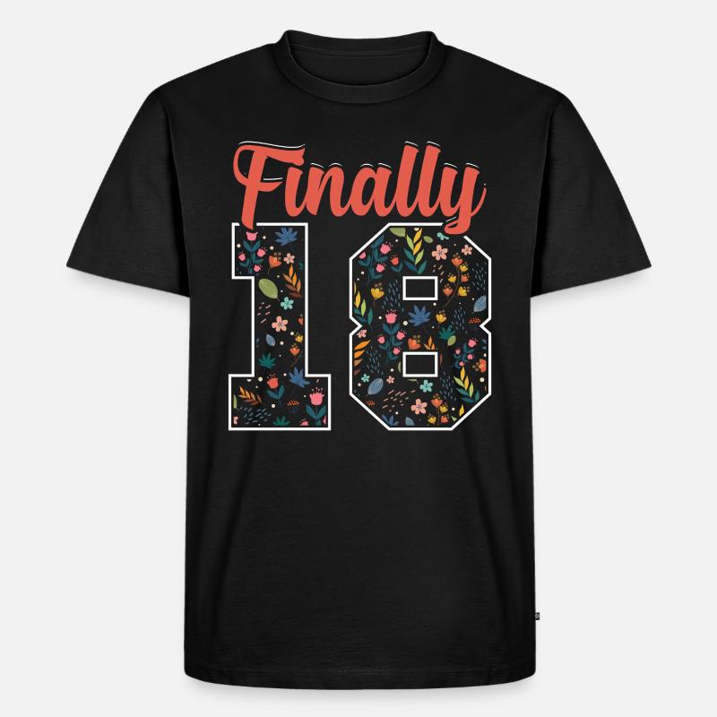 18 Geburtstag Geschenk Mädchen Geburtstagsgeschenk - Männer Premium Bio T-Shirt - Schwarz