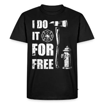 Pompiers - Pompiers volontaires - T-shirt Premium bio Homme - noir - Devant - Nico (187cm)