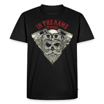 Cadeau de voiture de course automobile de bloc moteur de voiture de sport - T-shirt Premium bio Homme - noir - Devant - Nico (187cm)