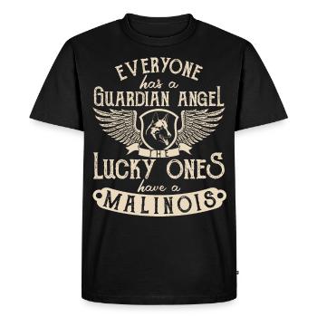 Idée cadeau chien de berger belge malinois - T-shirt Premium bio Homme - noir - Devant - Nico (187cm)