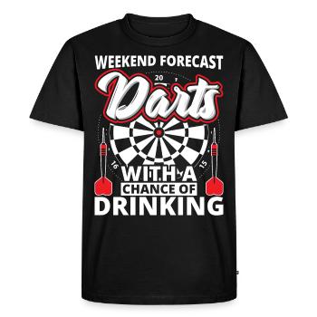 Jeu de fléchettes - fléchettes - T-shirt Premium bio Homme - noir - Devant - Nico (187cm)
