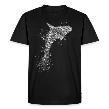 Motif goutte de pluie orque baleine - T-shirt Premium bio Homme - noir - Devant - Nico (187cm)