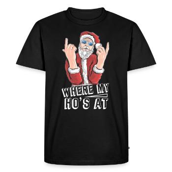 Costume de Père Noël - Père Noël - T-shirt Premium bio Homme - noir - Devant - Nico (187cm)