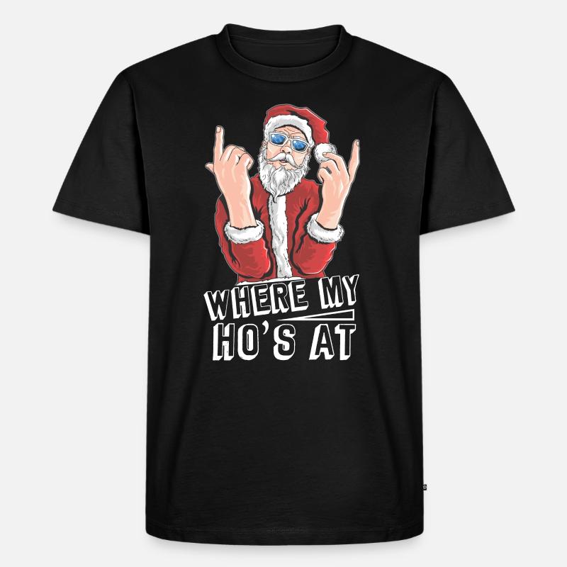 Weihnachtsmann Kostüm - Weihnachtsmann - Männer Premium Bio T-Shirt - Schwarz