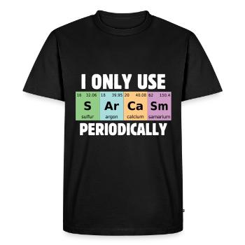 Science drôle, je n'utilise le sarcasme que par - T-shirt Premium bio Homme - noir - Devant - Nico (187cm)