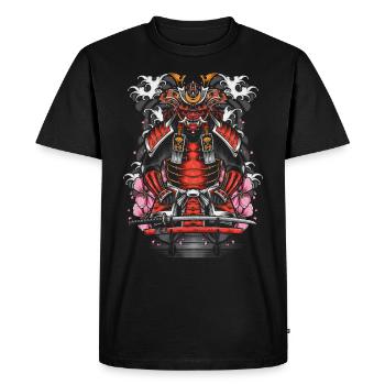 Samurai Mask Sword Ninja Japan Warrior Bushi - Men's Premium Organic T-Shirt - black - Front - Nico (187cm)