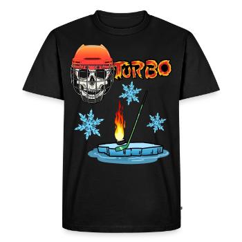 Hockey Winter Winter Sports Winter Time Sport Skull - Men's Premium Organic T-Shirt - black - Front - Nico (187cm)