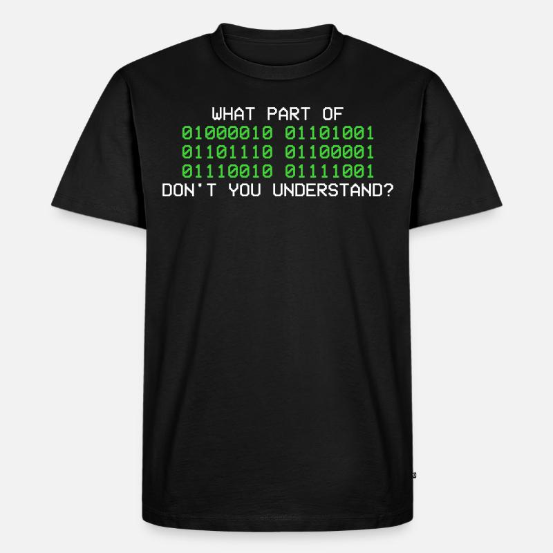 Binärcode Programmierer Informatik Binär - Männer Premium Bio T-Shirt - Schwarz