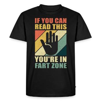 Fart Zone Fart Farting Gift Hommes - T-shirt Premium bio Homme - noir - Devant - Nico (187cm)