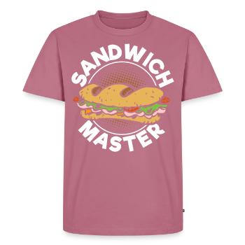 Sandwich master - Men's Premium Organic T-Shirt - mauve - Front - Nico (187cm)