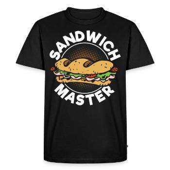Sandwich master - Men's Premium Organic T-Shirt - black - Front - Nico (187cm)