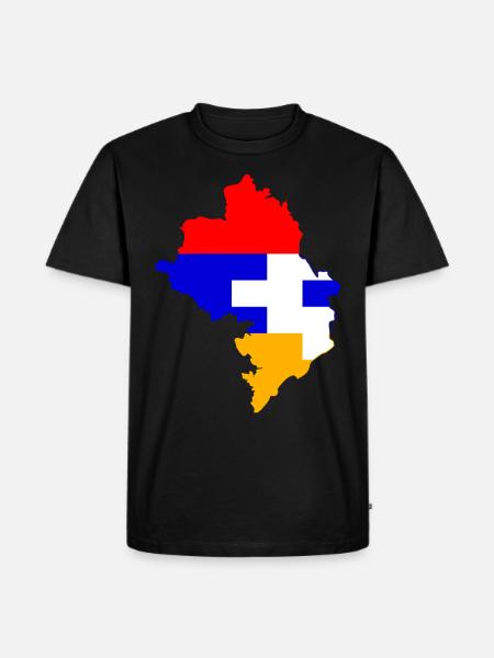 Drapeau de l'Artsakh Fort Haut-Karabakh Arménie Nati - T-shirt Premium bio Homme - noir
