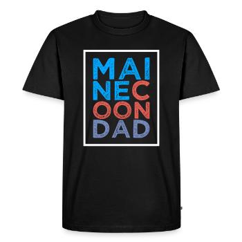 Cadeau de chat Maine Coon Dad - T-shirt Premium bio Homme - noir - Devant - Nico (187cm)