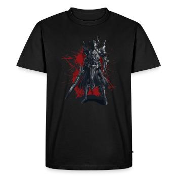 Demon Warrior - Men's Premium Organic T-Shirt - black - Front - Nico (187cm)