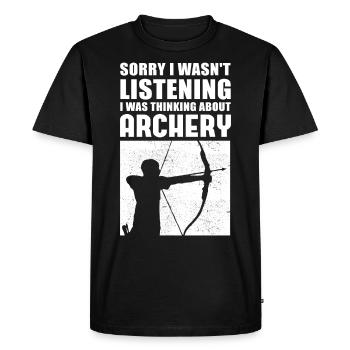 Tir à l'arc | cadeau - T-shirt Premium bio Homme - noir - Devant - Nico (187cm)