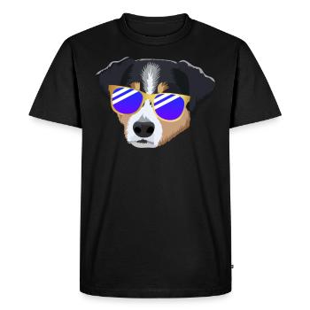 Appenzeller Sennenhund avec des lunettes de soleil - T-shirt Premium bio Homme - noir - Devant - Nico (187cm)
